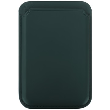 SINJIMORU 磁力強化 MagSafe M 維卡 皮革卡套  深綠色  1個