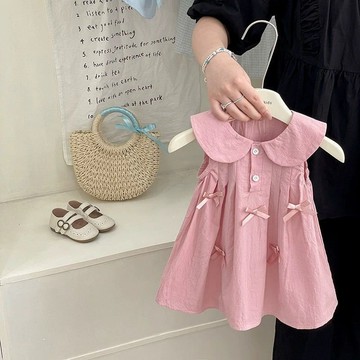 Healthy baby女童背心裙夏季新款洋氣女孩公主百搭夏裝時髦背心 裙子 女孩 裙子  兒童 短裙   短裙 兒童