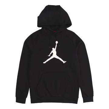 Air Jordan Large logo Printing Fleece Lined Pullover Black