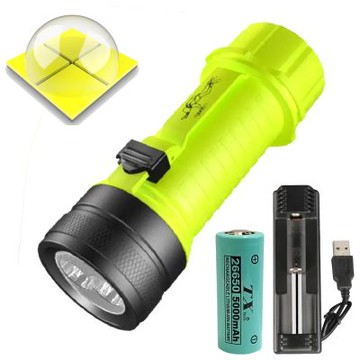 TX特林XHP50 LED黃白雙光潛水手電筒(T-WA-2DP50)