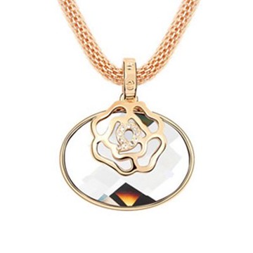 現貨+預購 925純銀項鍊 水晶吊墜-璀璨閃耀大方優雅母親節生日情人節禮物女飾品4色73aj405【獨家進口】【米蘭精品】