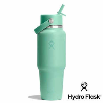 【Hydro Flask】提環吸管隨行杯32oz『蒂芬尼藍』HWT32CFS 戶外 露營 登山 健行 休閒 時尚 保溫瓶