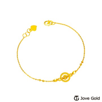【JoveGold漾金飾】 轉轉好運黃金手鍊