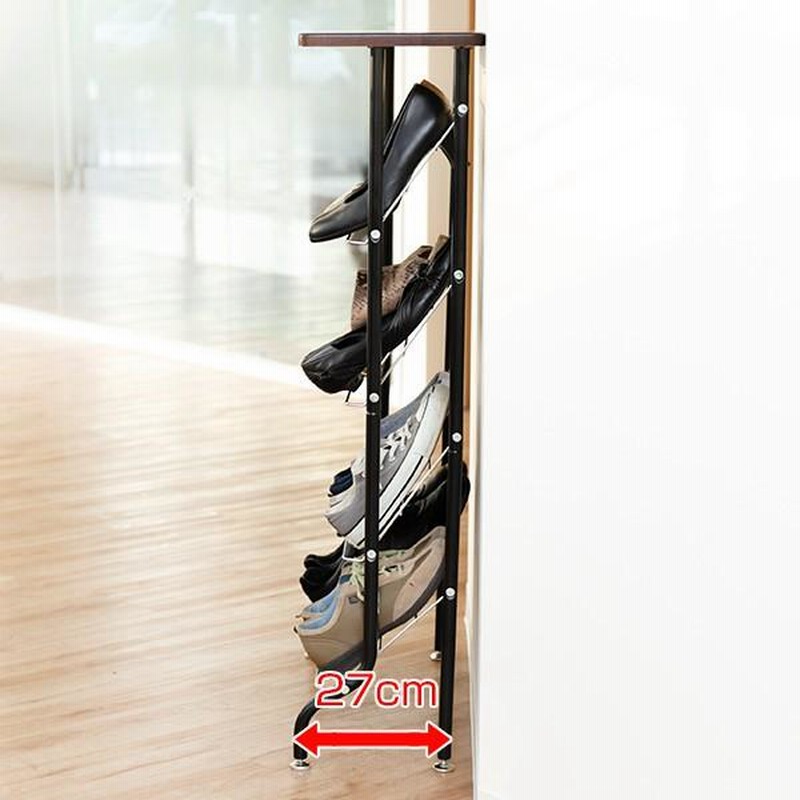 シューズボックス 下駄箱 シューズラック 靴箱 スリム 玄関収納 玄関 収納 シューズラック スリム 4段 天板付き 玄関収納 （ 下駄箱 靴箱