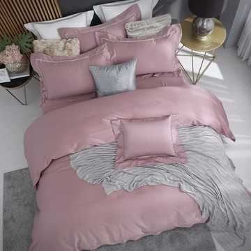 特大配8x7被套 / 500織希爾維亞刺繡匹馬棉薄被套床包組 / 太妃粉 / HOYA H Series