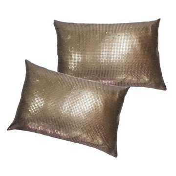 J&N 莉蘿腰枕 Set 2 100%聚酯纖維  45 x 30cm  銅色