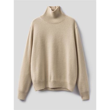 基礎百搭軟糯親膚高領加厚100純山羊絨衫女寬松秋冬打底針織毛衣