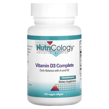 Nutricology, 多面維生素 D3，120 粒素食軟凝膠