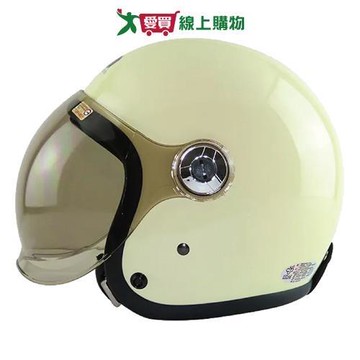 華泰 泡泡鏡騎士帽 (奶白) 台灣製 內裡可拆洗 CNS認證 安全帽 騎士帽【愛買】