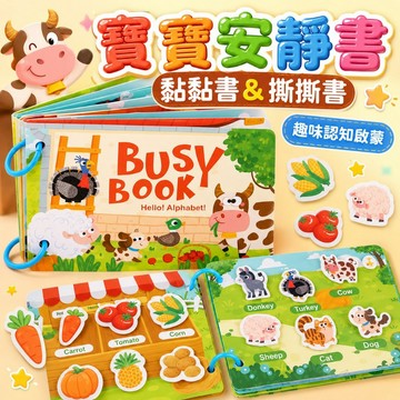 台灣出貨🏡安靜粘貼書 安靜書 魔鬼氈貼貼書 Baby趣味學習貼貼書 安靜貼紙書 寶寶安靜書 反復粘貼書 親子互動 黏貼書