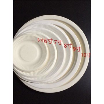 紙盤一次性盤子加厚硬質白色圓形餐盤燒烤56789寸 幼兒園畫畫繪畫