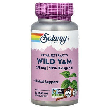 Solaray, 重要提取物，野薯蕷，60 粒素食膠囊