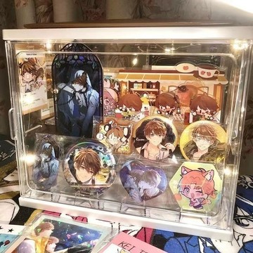 吧唧收納盒 （塔塔周邊）穀子收納盒 透明收納盒 穀子展示盒 吧唧保護盒 飾品展示盒  展示架 立牌收納盒sn