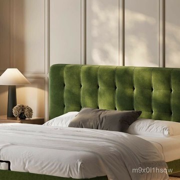 免運 單床頭法式床頭闆軟包布藝床頭背闆主臥高級網紅複古拚接落地實木 海綿大靠墊 床頭靠背支撐 床頭靠墊 靠墊