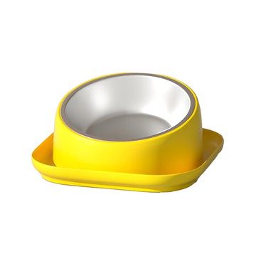 寵物碗防螞蟻 188x188x130mm 直徑145mm  黃色  1個