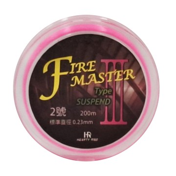 HEARTY RISE 哈帝來斯 FIRE MASTER 釣線  200m  粉紅色  1捲