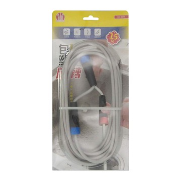 WEN-CHENG 汶澄 包塑旋轉通條管 鍍鋅鋼線製  5mm x 15m  灰色