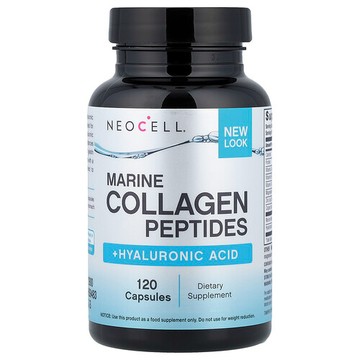NeoCell, 海洋膠原蛋白肽 + 透明質酸，120 粒膠囊
