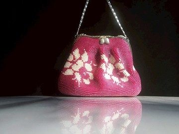 【老時光 OLD-TIME】早期二手台灣製手工製貴夫人珠珠包