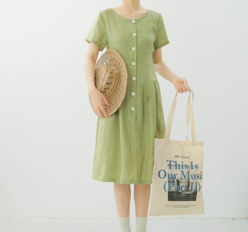 【夏日清新】法式復古/圓領連衣裙/洋裝