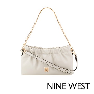 NINE WEST FLYNN 抓皺鍊帶兩用包-奶油白(574173)