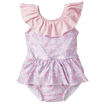 akachan honpo - 連身尿布泳衣-小花-粉紅色