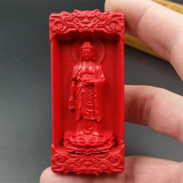 高檔精美天然朱砂大日如來佛掛件雞血佛吊墜朱砂牌子廠家直銷