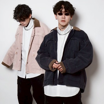 巴恩Bare fit 蠟洗低飽和重磅工裝襯衫夾克