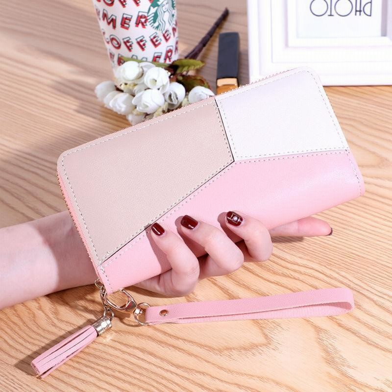 再入荷/予約販売! レディース 財布 ロング PU 大容量 カード収納 財布 長財布 レディース 大容量 人気 おしゃれ 小銭入れ 多機能 ピンク