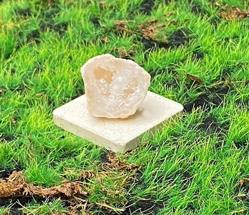 能量擺飾-招財幾何愛心可愛瑪瑙小白晶花球洞 開運 招財 聚財