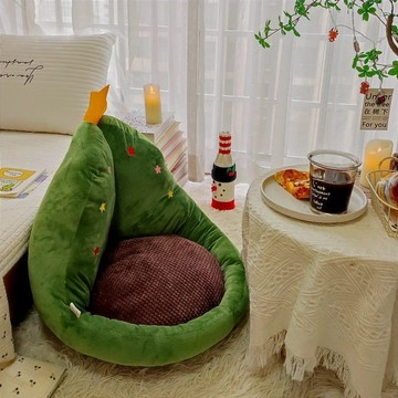 聖誕節裝飾聖誕樹坐墊地上懶人蒲團坐墊陽臺飄窗墊榻榻米墊座椅墊
