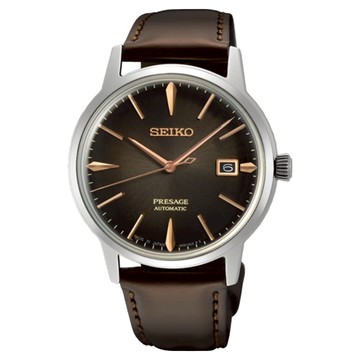 Seiko 精工 Presage 愛爾蘭咖啡調酒經典機械錶 SRPJ17J1/4R35-05E0J  咖啡色
