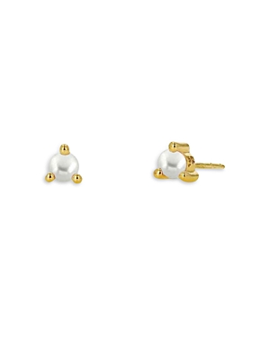 Rachel Reid 14K Yellow Gold Cuiltured Freshwater Pearl Stud Earrings