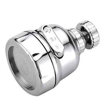 3段電鍍花灑節水器起泡器 短款 防濺水 起泡功能 360°旋轉  1個  5.5 x 8.5cm