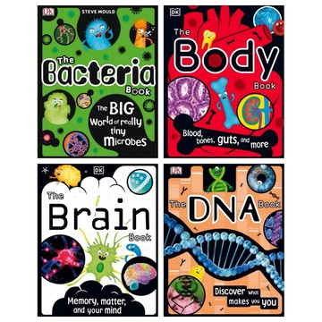 【查德書境】DK The Science Book 兒童科普系列英文版4冊 細菌 身體 大腦 DNA 生命科學