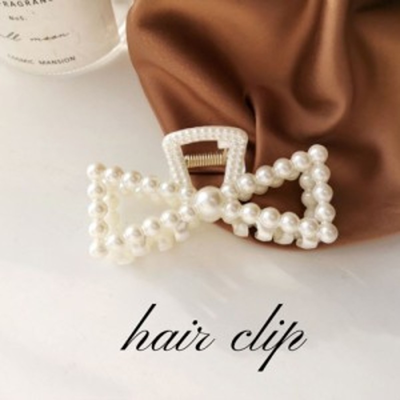 ヘアクリップ パール1連バレッタ 【期間限定】