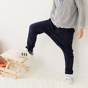 對稱大口袋彈力內刷毛保暖長褲-OB嚴選