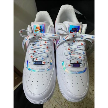 適配王源同款電玩英雄聯盟白炫彩鐳射Good Game紅藍耐克AF1aj鞋帶