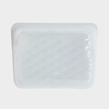 Stasher 美妝收納矽膠密封袋 站站 白