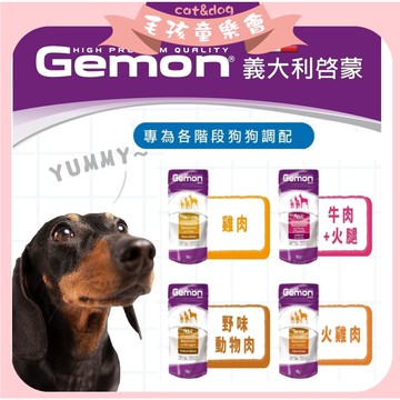 啟蒙 犬罐頭 餐包 義大利   Gemon 犬用餐包 無穀主食餐包 幼母犬 成犬 高齡犬 狗主食餐 狗罐頭