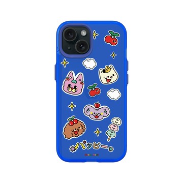 iPhone 15 Clear 激光藍 - Carol Meat 卡肉 - 快樂貓狗大集合