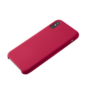 iPhone X 殼 【液態矽膠殼】iPhone X 手機殼 iX 保護殼 矽膠 軟殼 (紅莓)