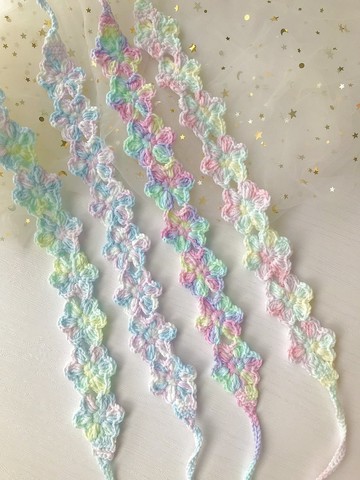 【花花髮帶】棉花糖系列 鉤織髮帶