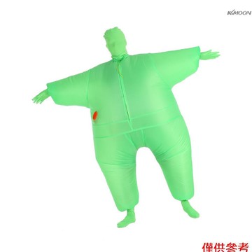 Decdeal 全套連身充氣服 Cosplay運動會通用節慶服裝道具 綠色