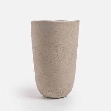比利時D&M LILY陶質花器25cm 灰