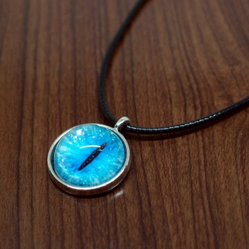 Fox Garden 手作  20mm貓眼項鍊-深藍色