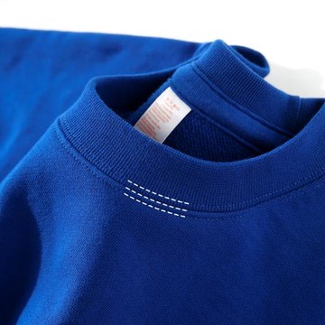 24年流行色 克萊因藍430g重磅毛圈布圓領運動衛衣套頭寬松男女款