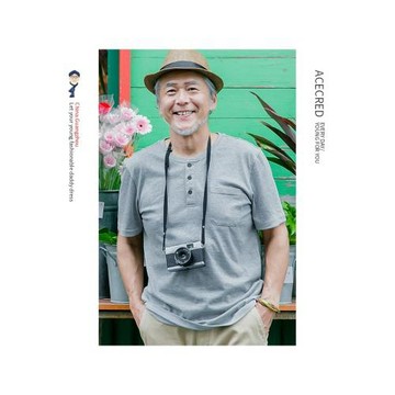 夏季老爸短袖t恤中老年人寬松爸爸裝40-50歲純棉老年人夏裝爺爺裝