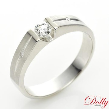 Dolly 天然鑽石 0.30克拉完美車工求婚男戒-010