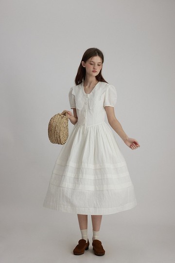 藍調曲與裙 復古大翻領連身裙